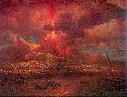 Marlow, William Vesuvius Erupting at Night Sweden oil painting artist
